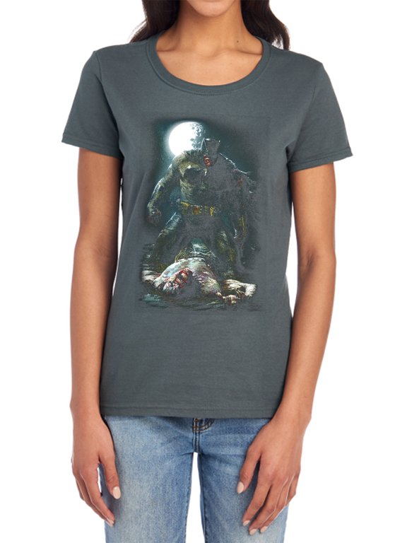 Batman Mudhole Women's T Shirt, Charcoal, X-Large