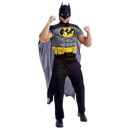 DC Comics Batman Muscle Chest Top Costume for Adults by Rubies, Men's One Size