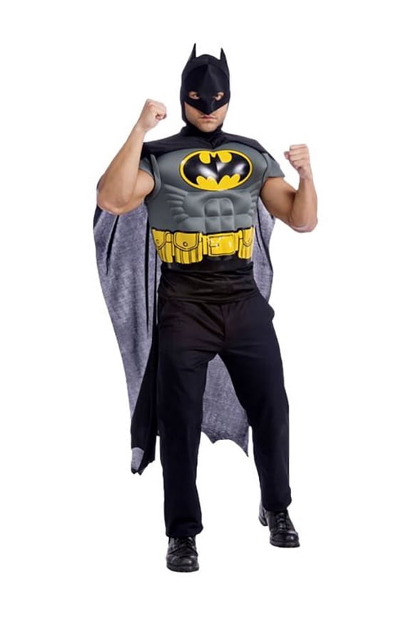 DC Comics Batman Muscle Chest Top Costume for Adults by Rubies, Men's One Size