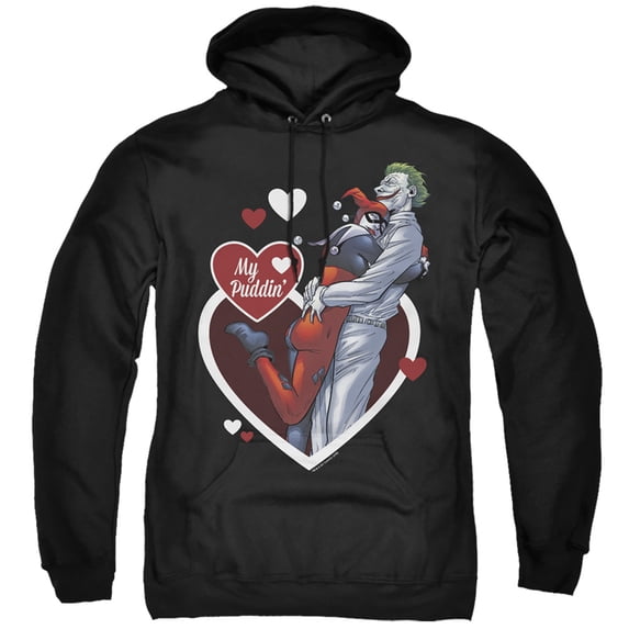 Batman My Puddin Adult Pullover Hoodie Sweatshirt Black