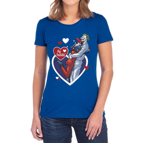 Batman My Puddin Women's T Shirt, Royal, X-Large