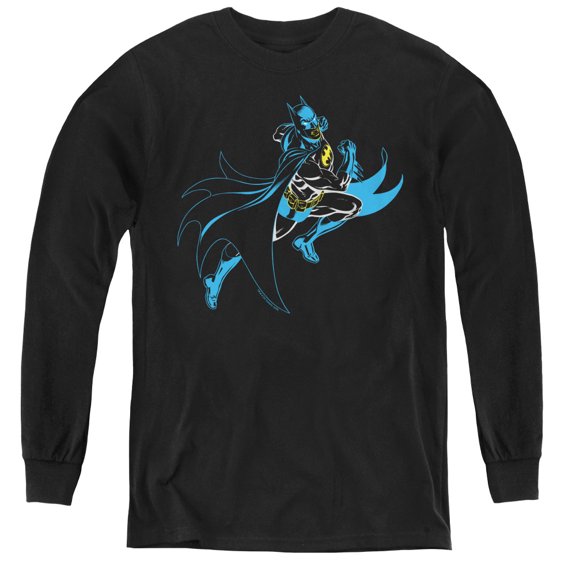 Batman - Neon Batman - Youth Long Sleeve Shirt - Medium