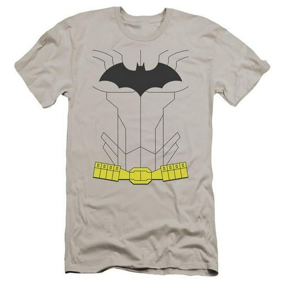 Batman & New Batman Costume Adult Cotton Premium Canvas Brand Slim Fit 30-1 T-Shirt, Silver - Small
