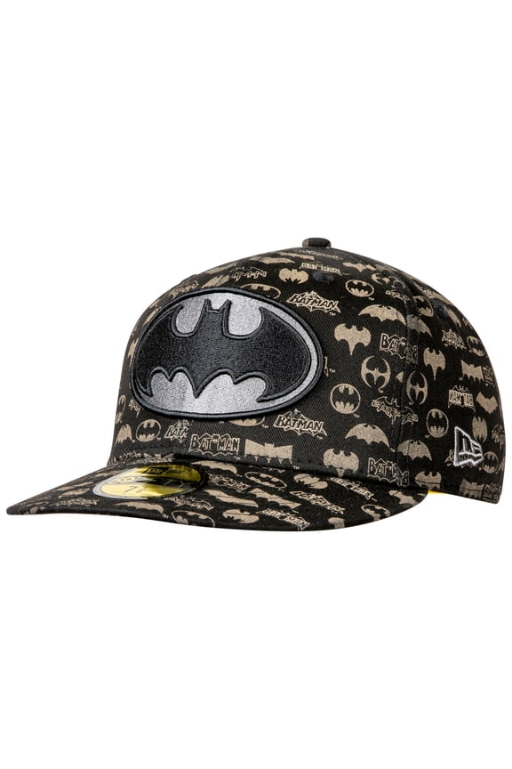 800093-71-8fitted-7 1-8 Fitted Batman New Era Laser Etched All Over Logos 59Fifty Hat - 7.125 Fitted
