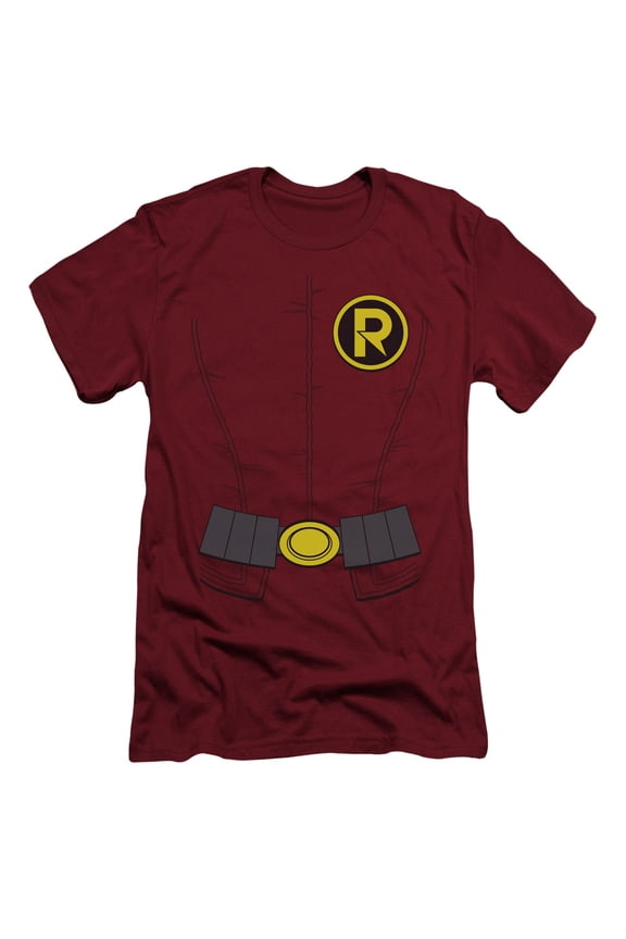Batman New Robin Uniform S/S Adult 30/1 T-Shirt Cardinal