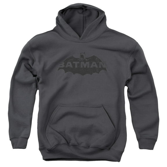 Batman - Newsprint Logo - Youth Hooded Sweatshirt - Medium