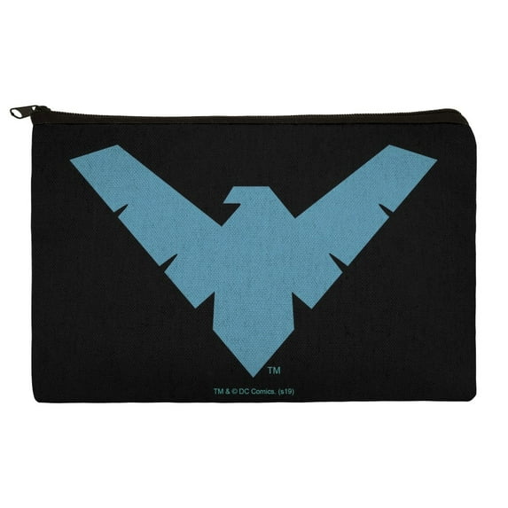Batman Nightwing Logo Makeup Cosmetic Bag Organizer Pouch