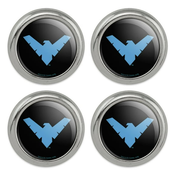 Batman Nightwing Logo Metal Craft Sewing Novelty Buttons - Set of 4