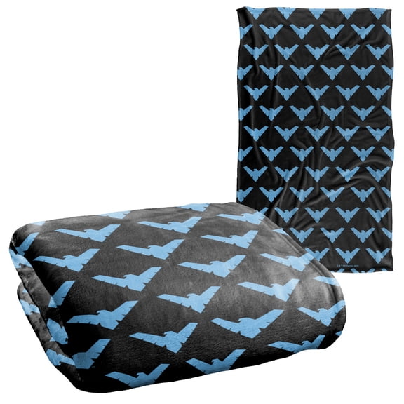 Batman Nightwing Logo Pattern Silky Touch Super Soft Throw Blanket 36" x 58"