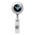 thumbnail image 1 of Batman Nightwing Logo Retractable Reel Premium Metal Chrome Badge ID Card Holder Clip, 1 of 4