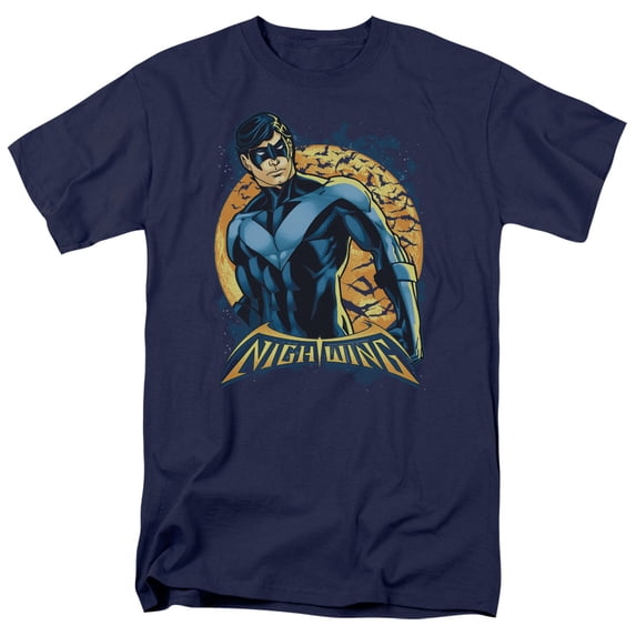 Batman Nightwing Moon Mens Short Sleeve Shirt