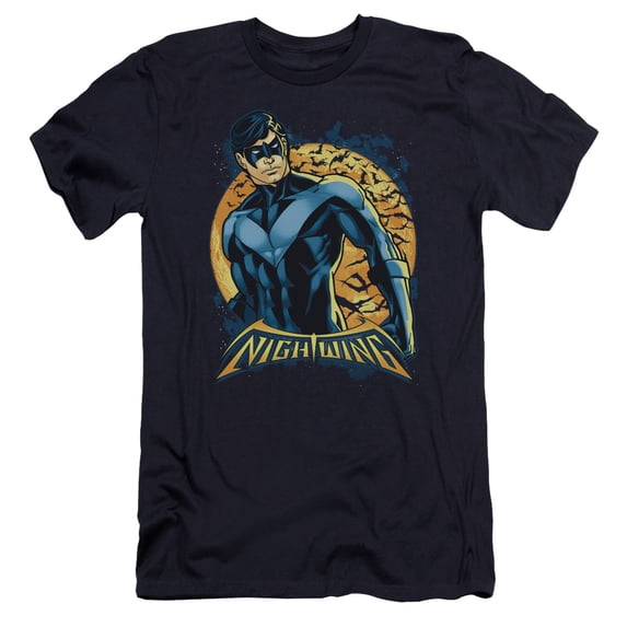 Batman - Nightwing Moon - Premium Slim Fit Short Sleeve Shirt - Large