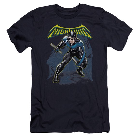 Batman - Nightwing - Premium Slim Fit Short Sleeve Shirt - Large