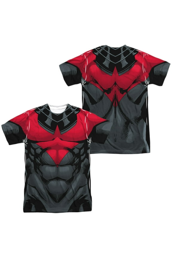 Batman - Nightwing Red Uniform (Front/Back Print) - Short Sleeve Shirt - Small