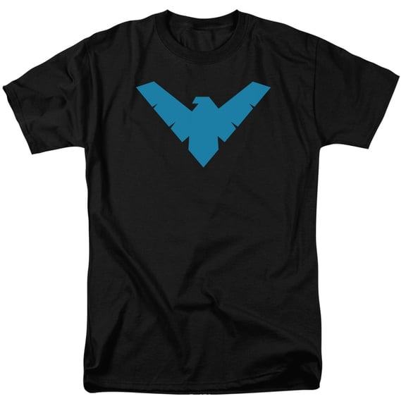 Batman Nightwing Symbol Mens Short Sleeve Shirt Charcoal