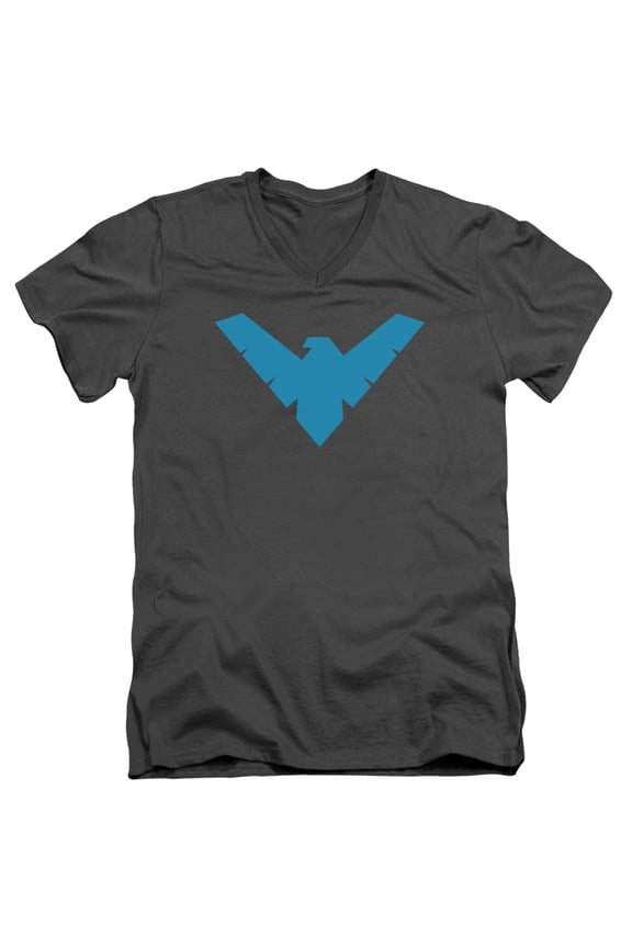 Batman - Nightwing Symbol - Slim Fit V Neck Shirt - Large