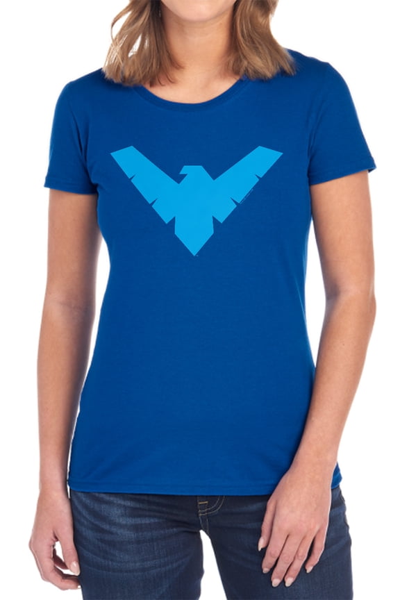 Nightwing Symbol Women's T Shirt, Royal, Medium