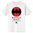 thumbnail image 1 of Batman Ninja Logo Men's White T-shirt-Medium, 1 of 2