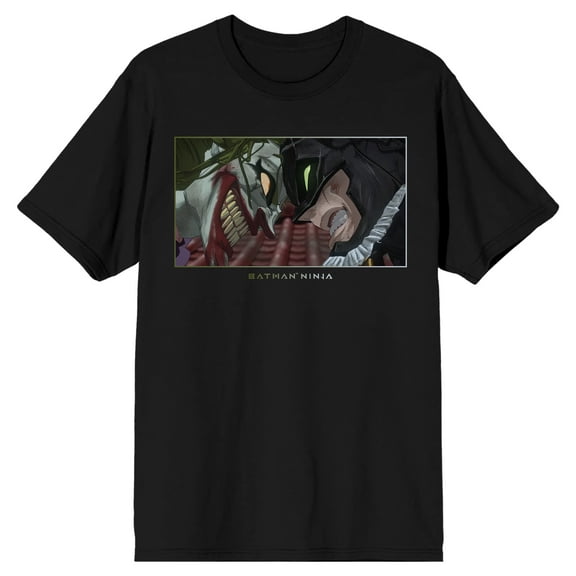 Batman Ninja and Joker Men's Black Graphic Tee-Medium