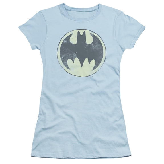 Batman - Old Time Logo - Juniors Teen Girls Cap Sleeve Shirt - XX-Large