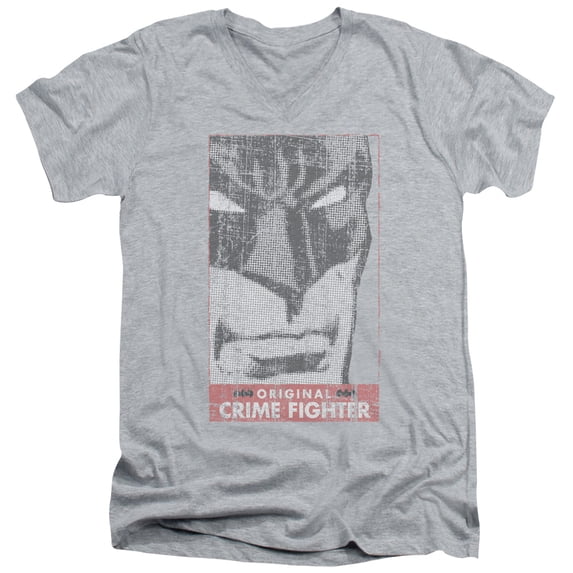 Batman - Orginal Crime Fighter - Slim Fit V Neck Shirt - Small