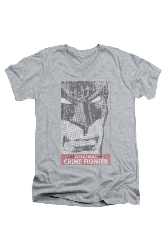Batman - Orginal Crime Fighter - Slim Fit V Neck Shirt - X-Large