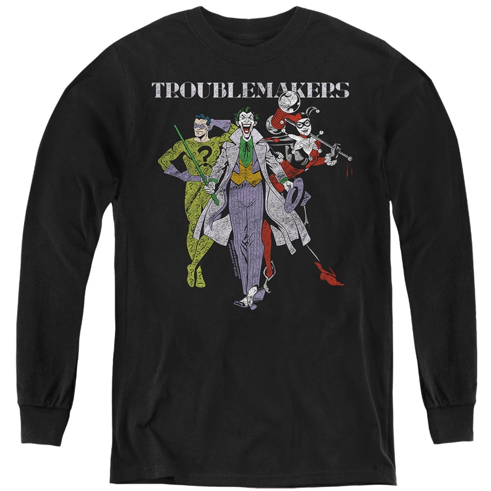Batman Original Gangsters Joker Harley Quinn Riddler Kids Long Sleeve T ...