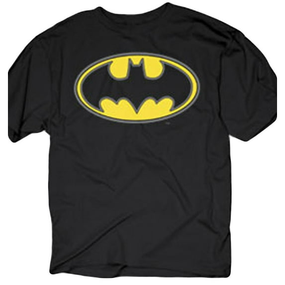 Batman Oval Puff Logo Adult T-Shirt