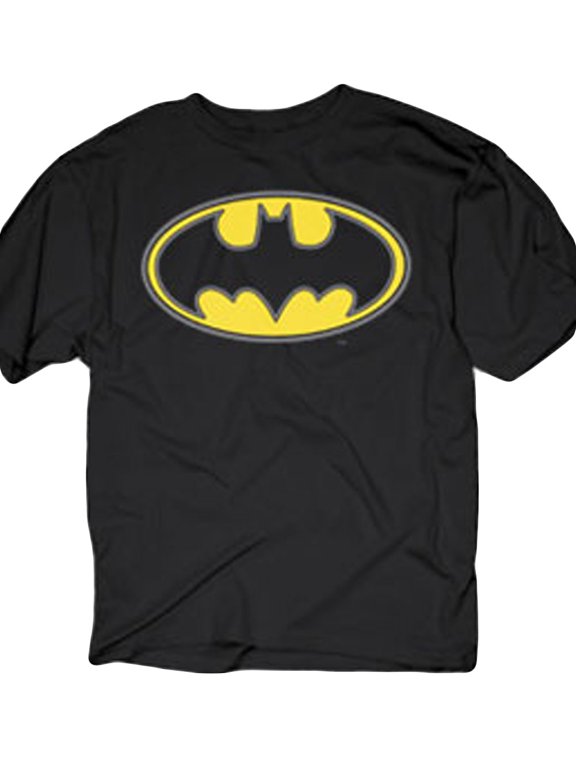 Batman Oval Puff Logo Adult T-Shirt
