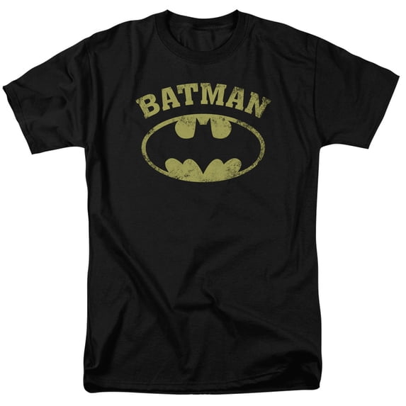 Batman Over Symbol S/S Adult 18/1 T-Shirt Black