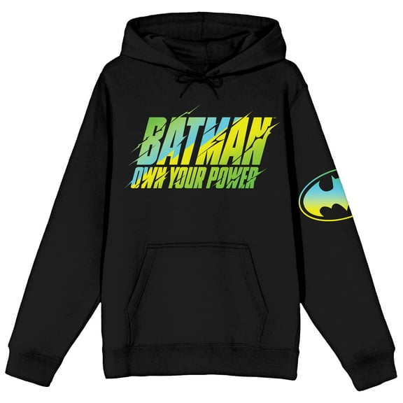 Batman Own Your Power Long Sleeve Women's Black Hooded Sweatshirt-Medium