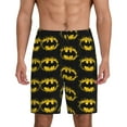 thumbnail image 1 of Batman Pajama Shorts for Men, Summer Graphic Lounge Pajama Bottoms Soft Sleep Pjs Pants with Drawstring & Pockets, 1 of 8