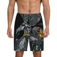 thumbnail image 1 of Batman Pajama Shorts for Men, Summer Graphic Lounge Pajama Bottoms Soft Sleep Pjs Pants with Drawstring & Pockets, 1 of 8
