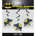 thumbnail image 1 of Batman 'Party' Hanging Swirl Decorations (3pc), 1 of 3
