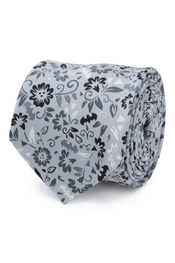DC Batman Patterned Floral Blue Men's Tie