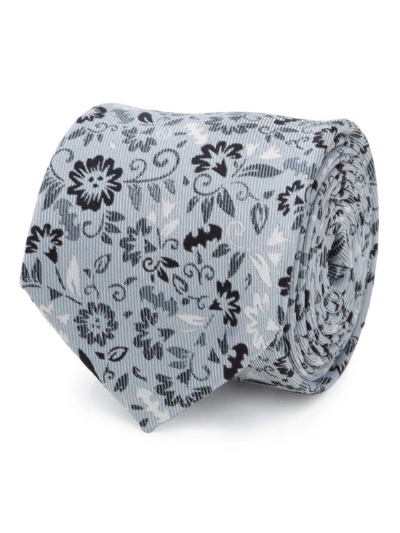 DC Batman Patterned Floral Blue Men's Tie