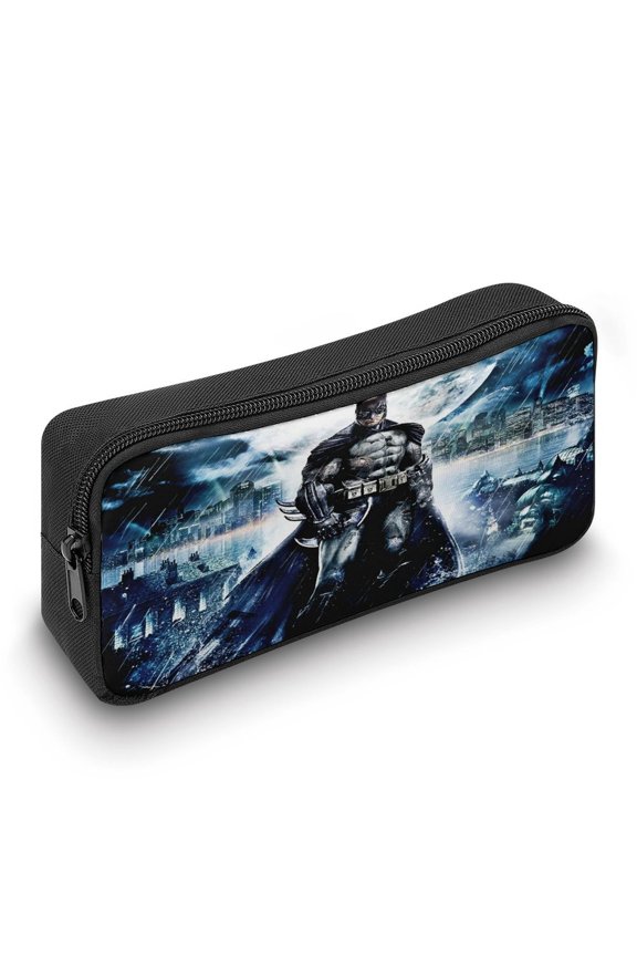 Batman Pencil Case, Durable Pencil Pouch with Big Capacity, Minimalist Portable Stationery Bag, Aesthetic Zipper Pencil Box