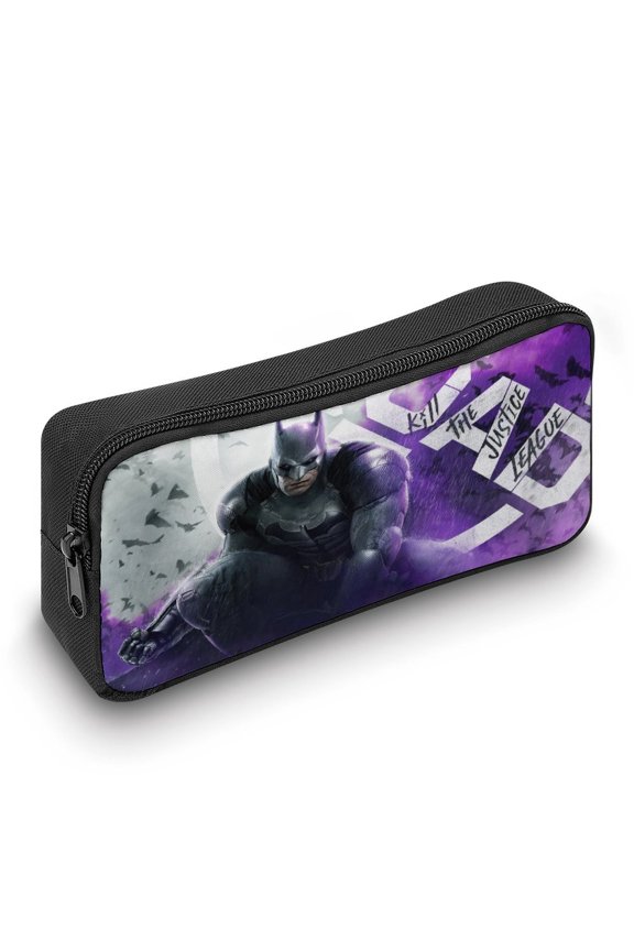 Batman Pencil Case, Durable Pencil Pouch with Big Capacity, Minimalist Portable Stationery Bag, Aesthetic Zipper Pencil Box