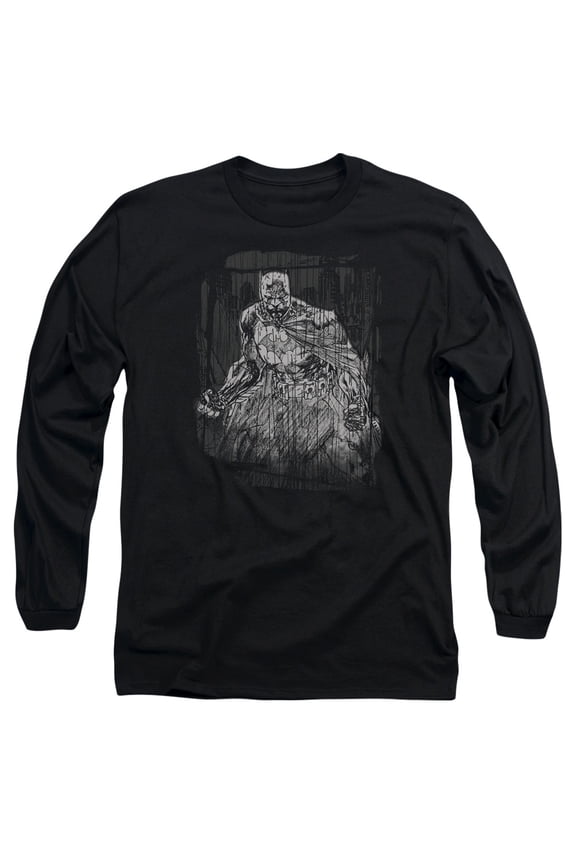 Batman - Pencilled Rain - Long Sleeve Shirt - Large