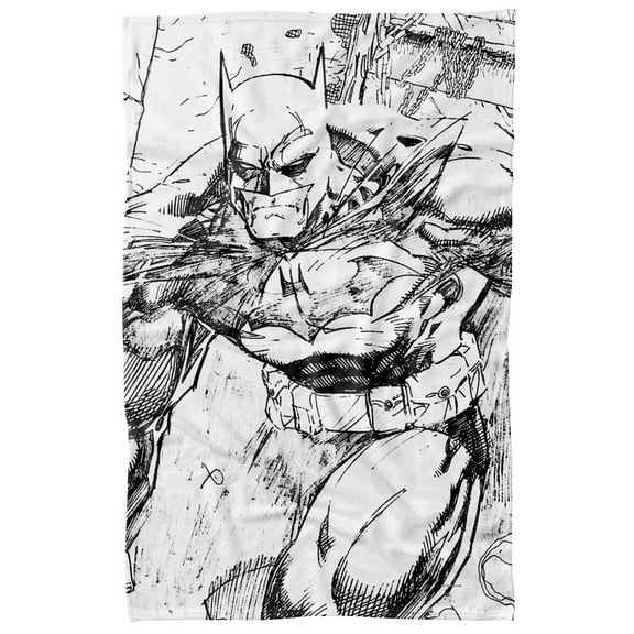 Batman Pencils Fleece Blanket 36' x 58',Pencils
