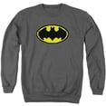 thumbnail image 1 of Batman & Pixel Symbol Adult Crewneck Sweatshirt, Charcoal - 3X, 1 of 1