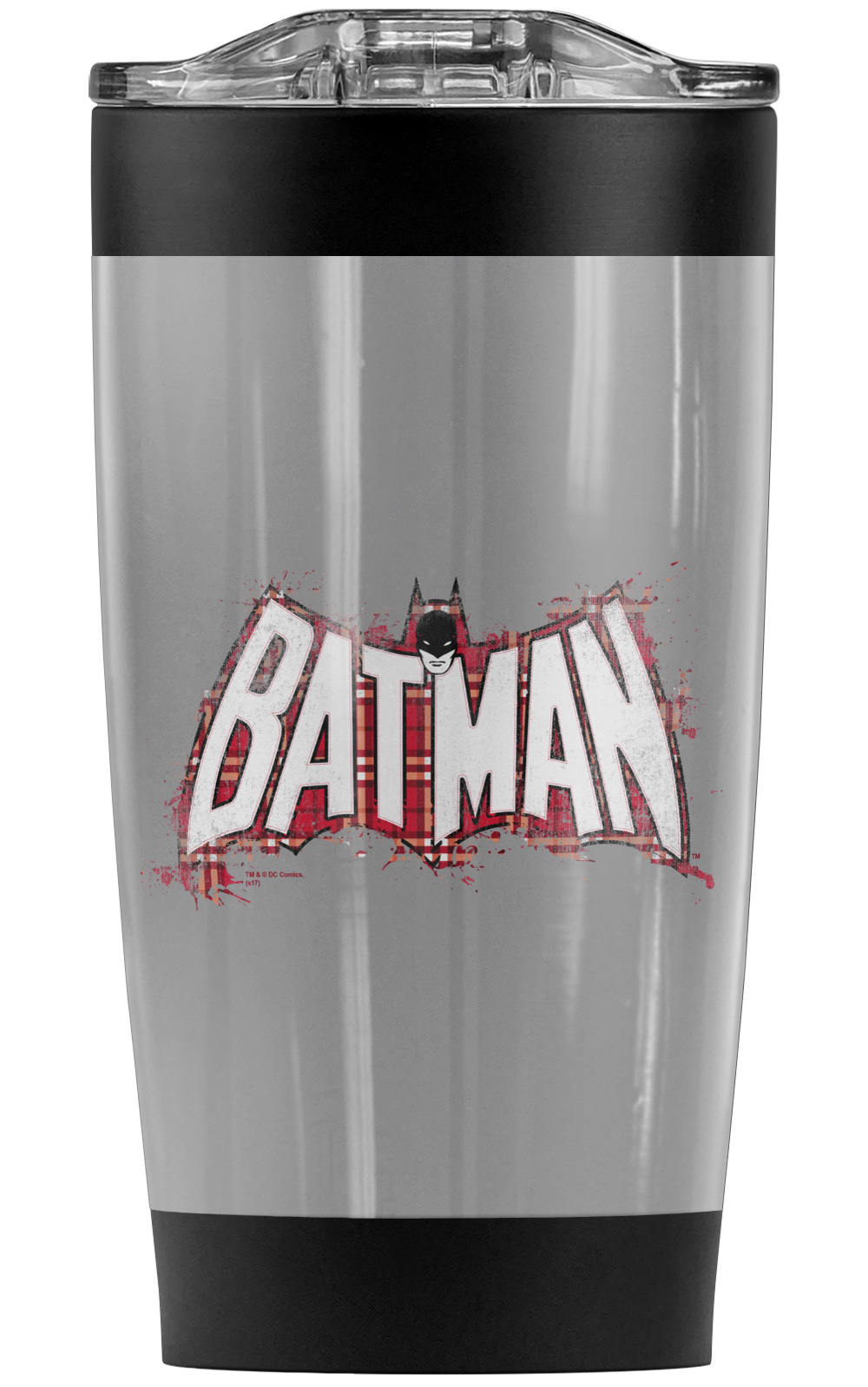 Batman Plaid Splat Logo Stainless Steel Tumbler 20 oz Coffee Travel Mug ...