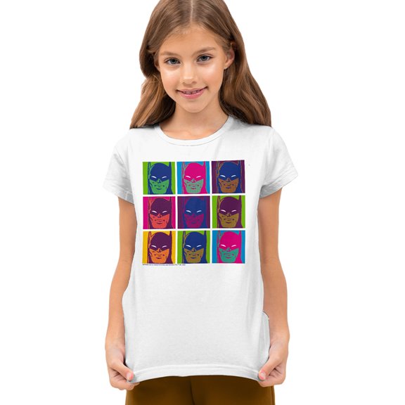 Batman Pop Art Batman 2 Kids T Shirt (Small) for Youth Toddler Boys and Girls, White