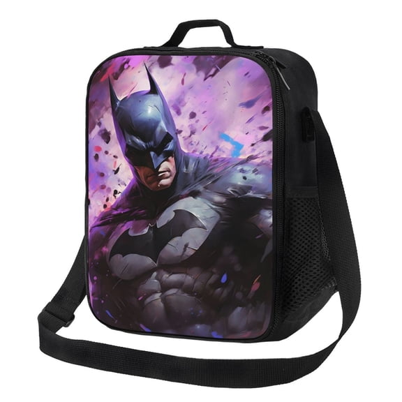 Batman Portable Lunch Bag Insulated Lunch Box Reusable Lunch Totes Bag For School Camping Hiking Travel Picnic