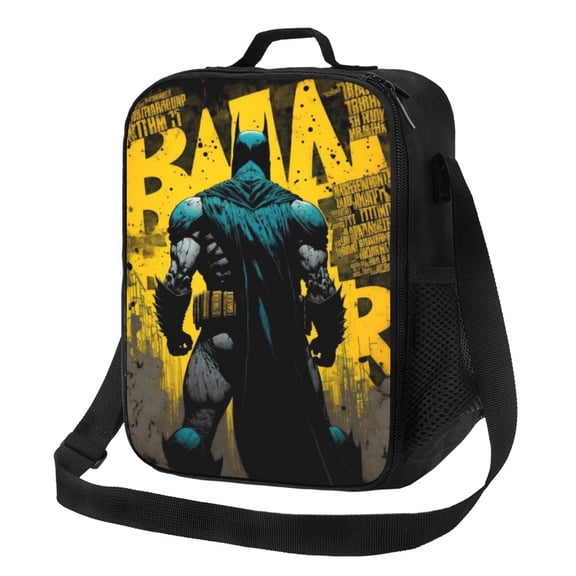 Batman Portable Lunch Bag Insulated Lunch Box Reusable Lunch Totes Bag For School Camping Hiking Travel Picnic