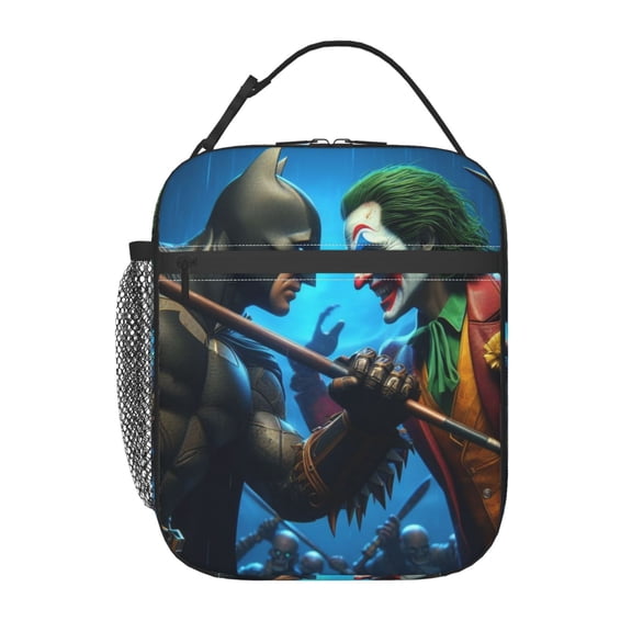 Batman Portable Lunch Bag Insulated Lunch Box Reusable Lunch Totes Bag For School Camping Hiking Travel Picnic