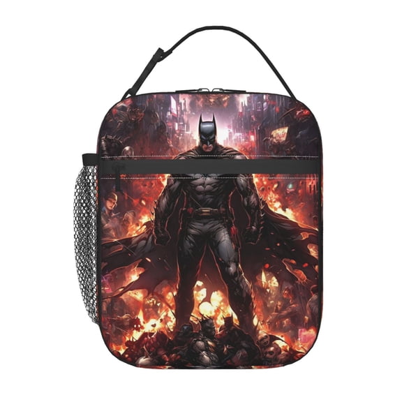 Batman Portable Lunch Bag Insulated Lunch Box Reusable Lunch Totes Bag For School Camping Hiking Travel Picnic