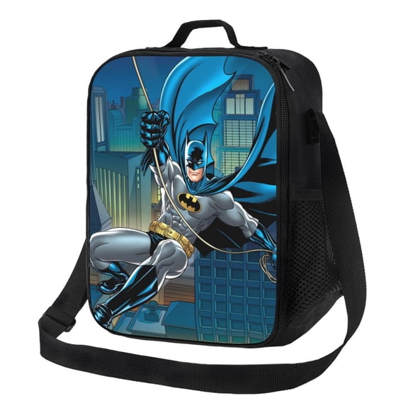 Batman Portable Lunch Bag Insulated Lunch Box Reusable Lunch Totes Bag For School Camping Hiking Travel Picnic