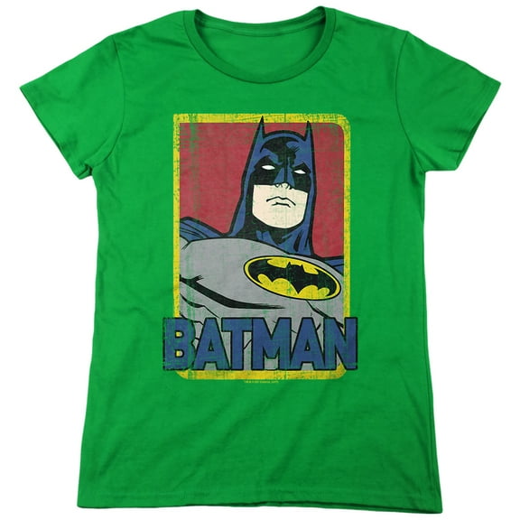 Batman Primary Women's T Shirt, Kelly Green, 2X-Large