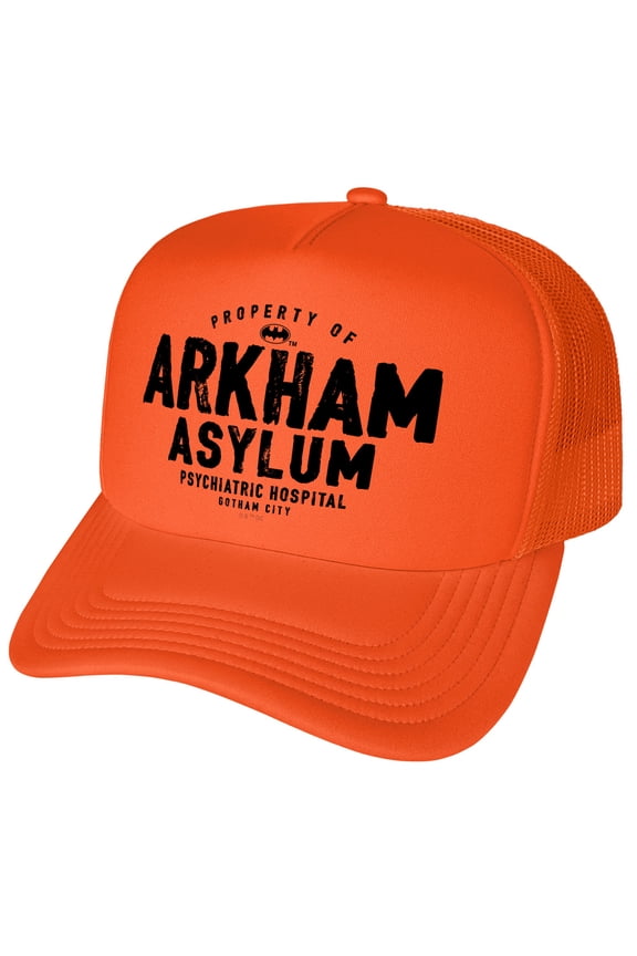 Batman Property Of Arkham Asylum Foam Snapback Trucker Hat - Unisex for Men and Women